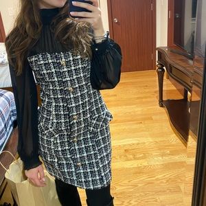 Zara tweed mini dress